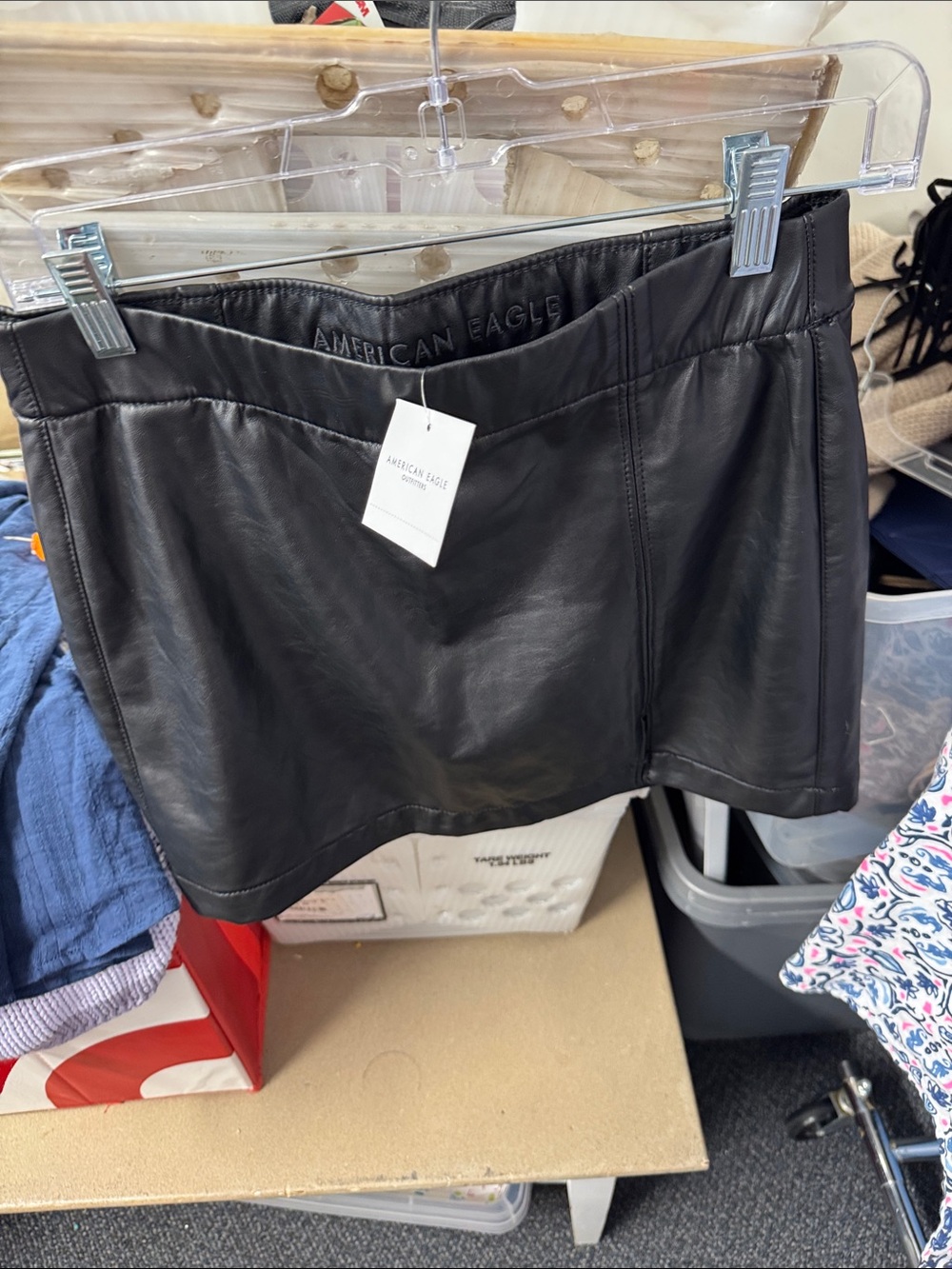 American eagle faux leather mini skirt S // 082655